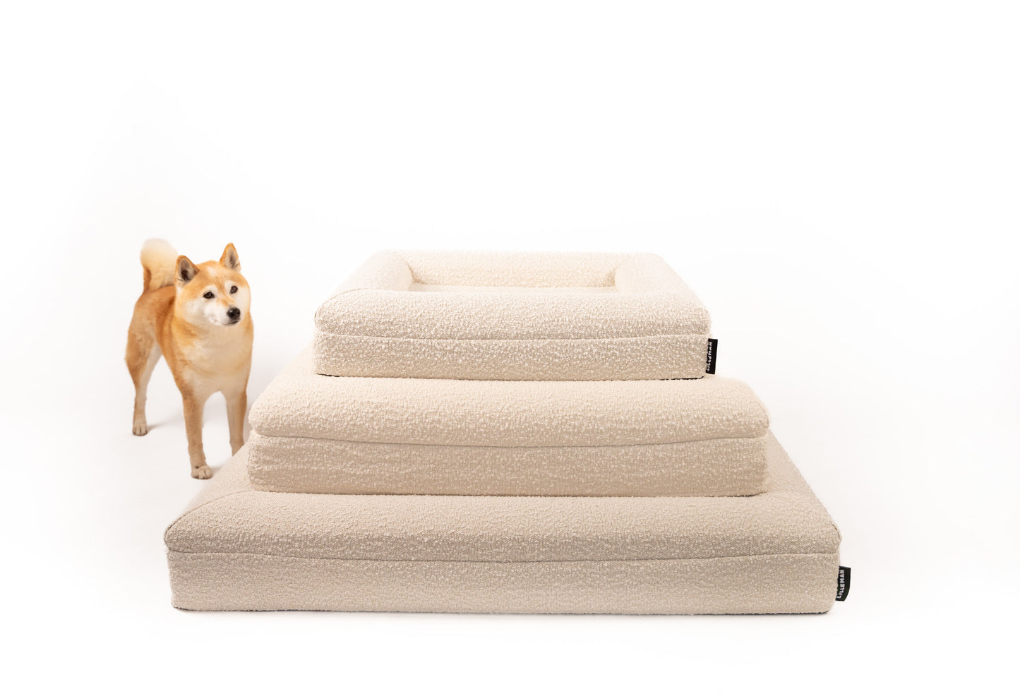 Small Memory Foam Bouclé Bed