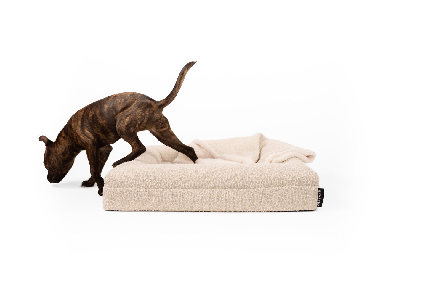 Small Memory Foam Bouclé Bed
