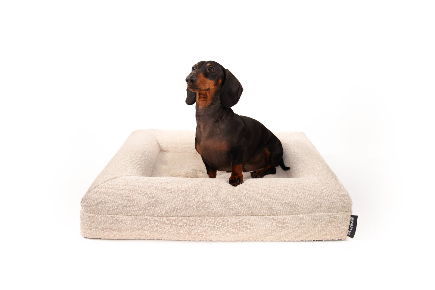 Small Memory Foam Bouclé Bed