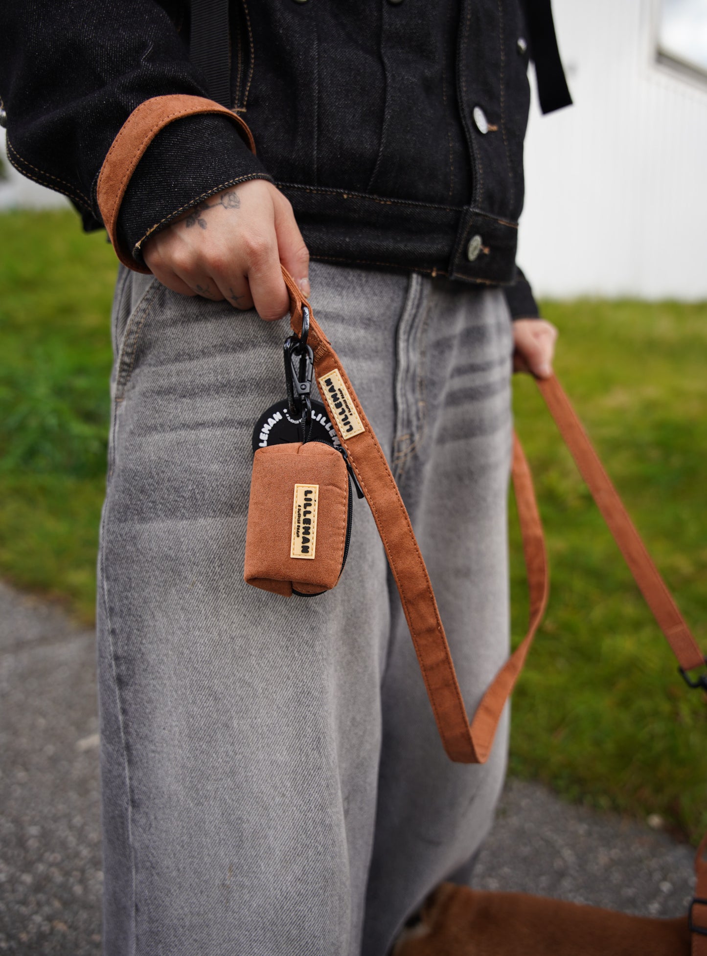 Aviator Faux Suede Poop Bag