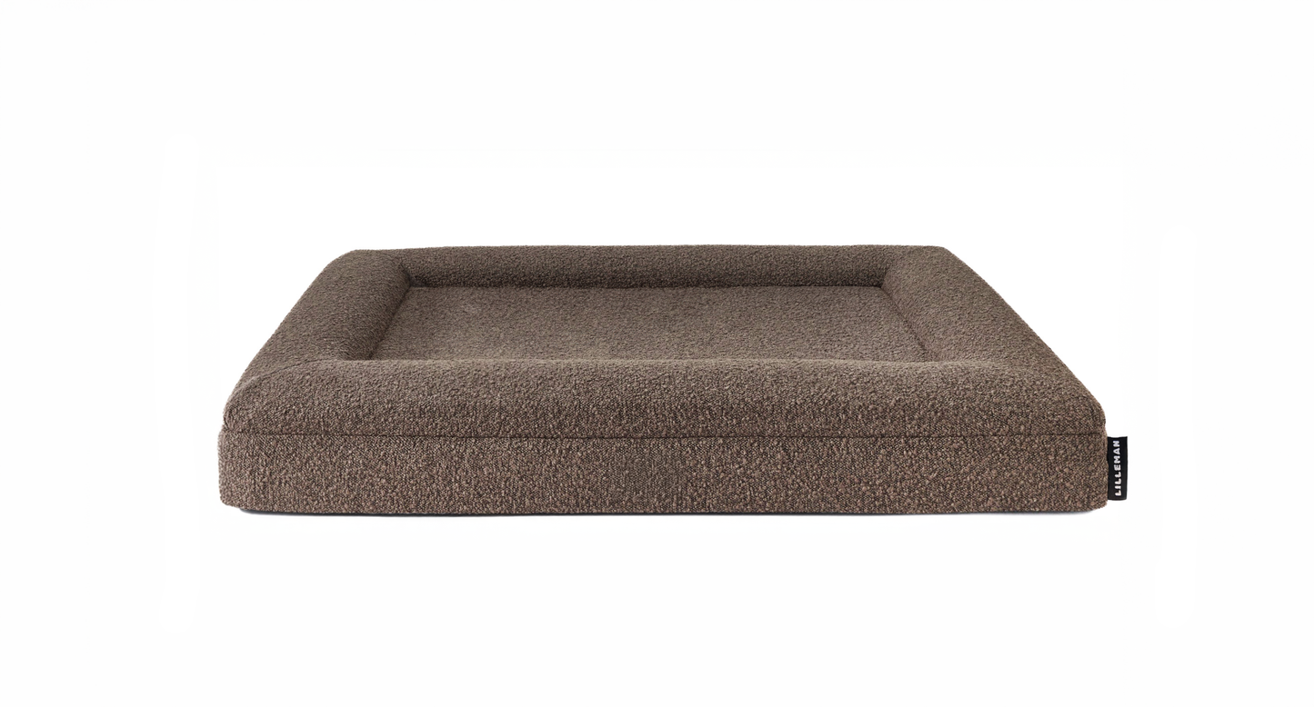 Large Memory Foam Bouclé Bed